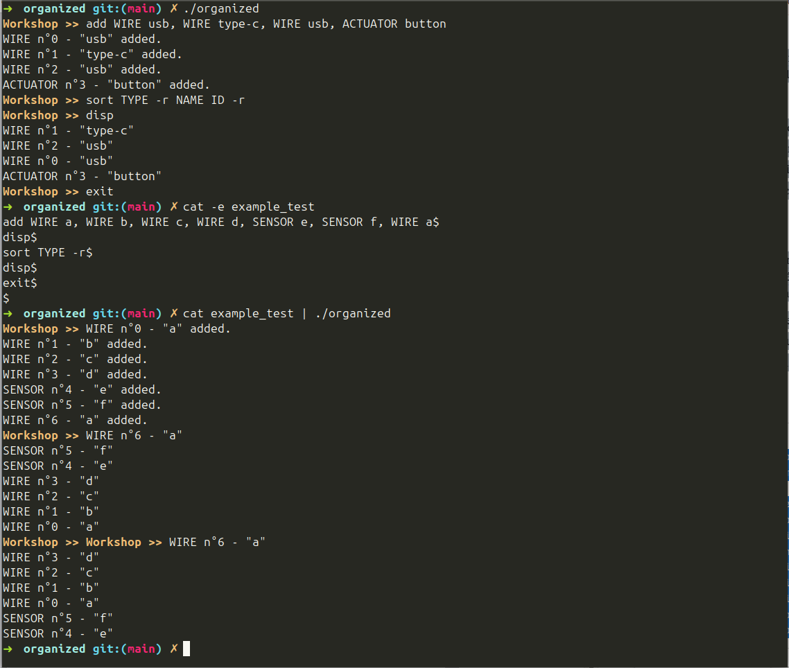 organized screenshot
